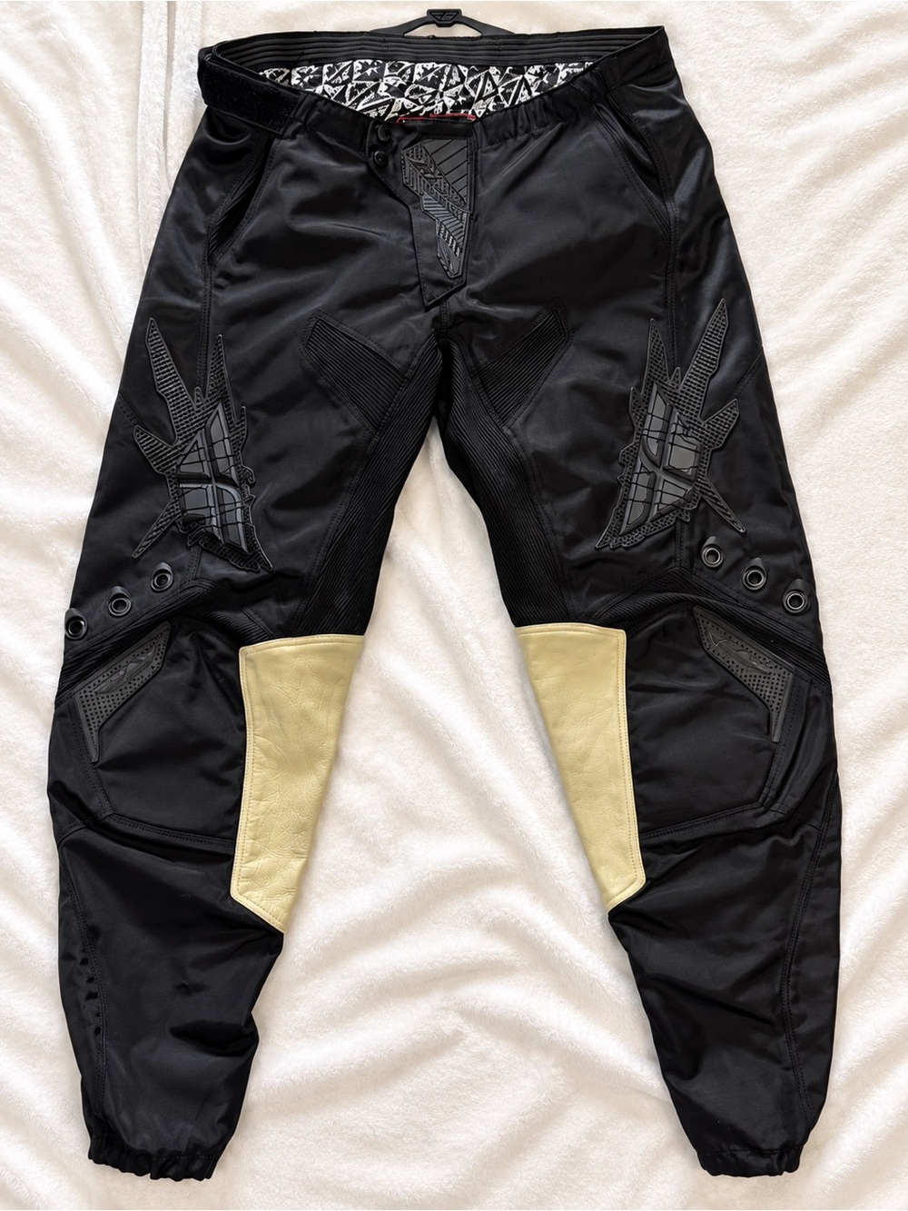 Fly Racing Motocross Pants with Tan Knee Panels